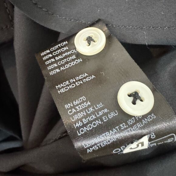 Maeve * The Bennett buttondown shirt nwt new black Anthropologie medium - Picture 9 of 11